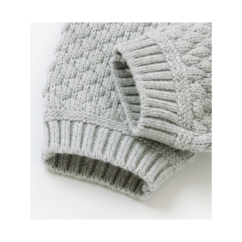 Crochet Jumpsuit & Hat Set - Grey