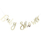 Gold Foiled Letter Banner - 'Baby Shower'