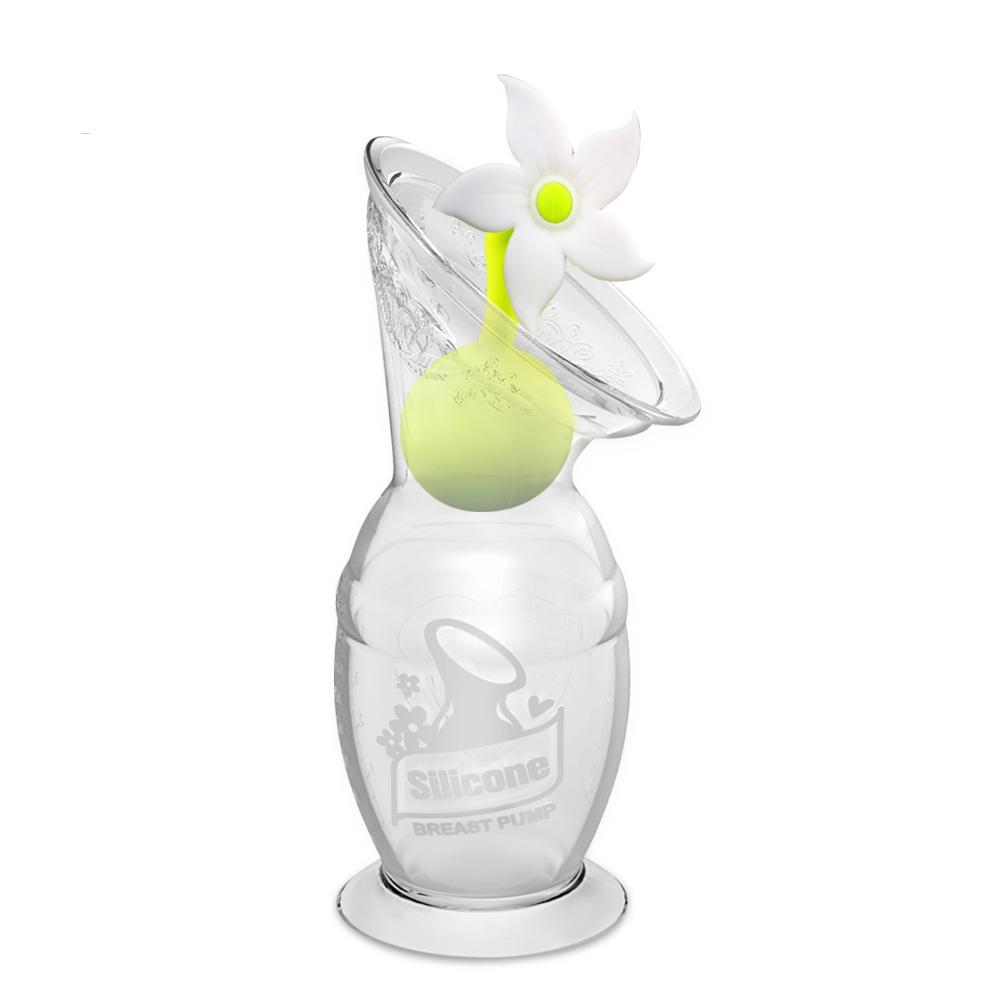 Haakaa Silicone Breast Pump & Flower Stopper Set - 150ml