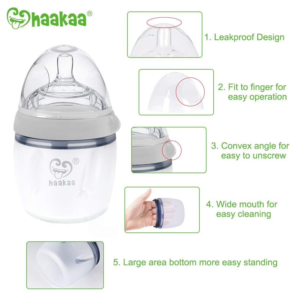 Haakaa Gen 3 Silicone Breast Pump & Bottle Set 160ml - Peach