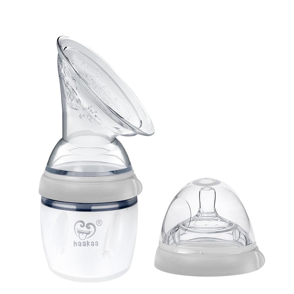 Haakaa Gen 3 Silicone Breast Pump & Bottle Set 160ml - Peach