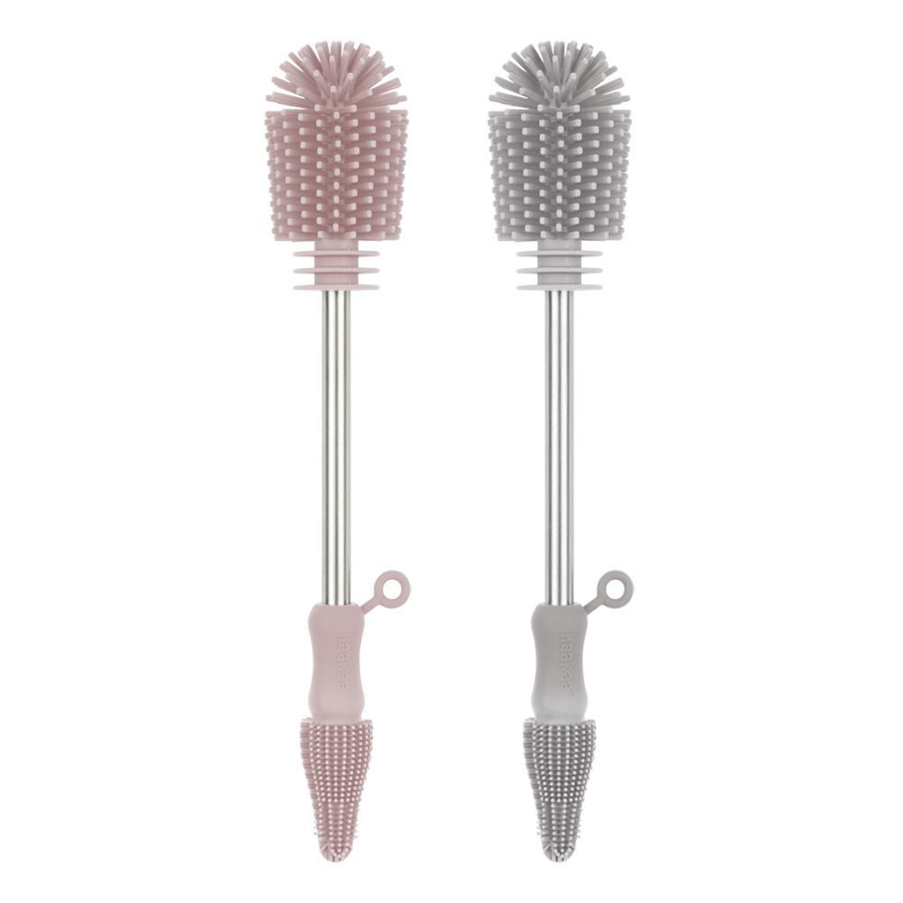 Haakaa Double-Ended Silicone Bottle Brush - Grey