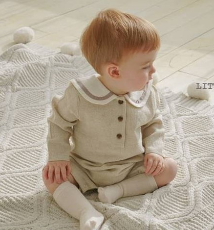 Little Sailor Romper - Beige