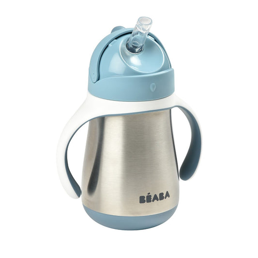 Beaba Stainless Steal Straw Cup - Windy Blue