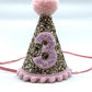 Baby Girl Glitter Gold & Baby Pink Tiny Hat - 3