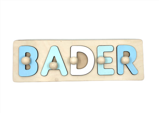 Wooden Name Puzzle - Bader