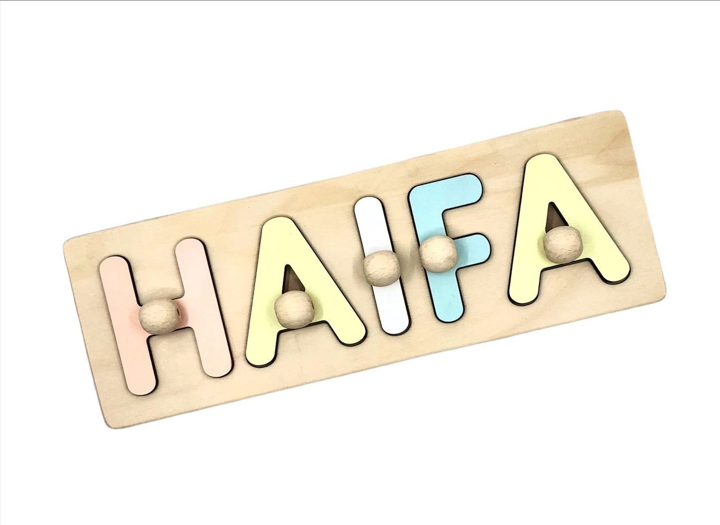 Wooden Name Puzzle - Haifa