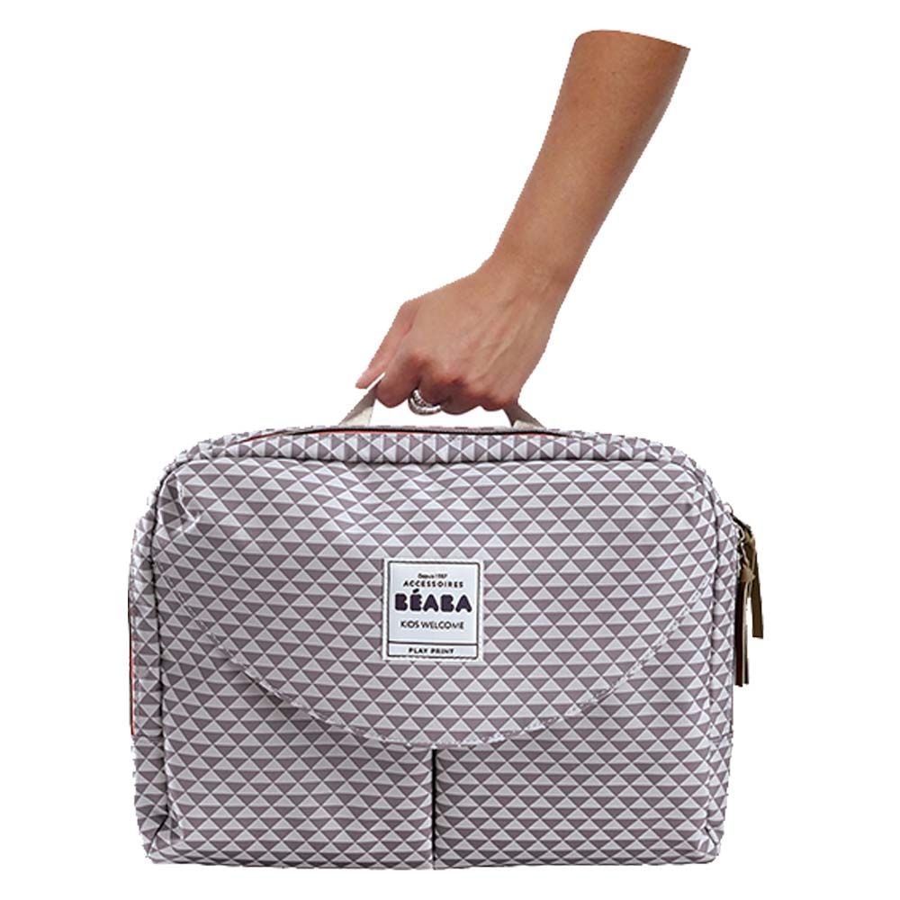 Beaba Geneva II Diaper Bag Play Print Grey Coral B FOR BABY