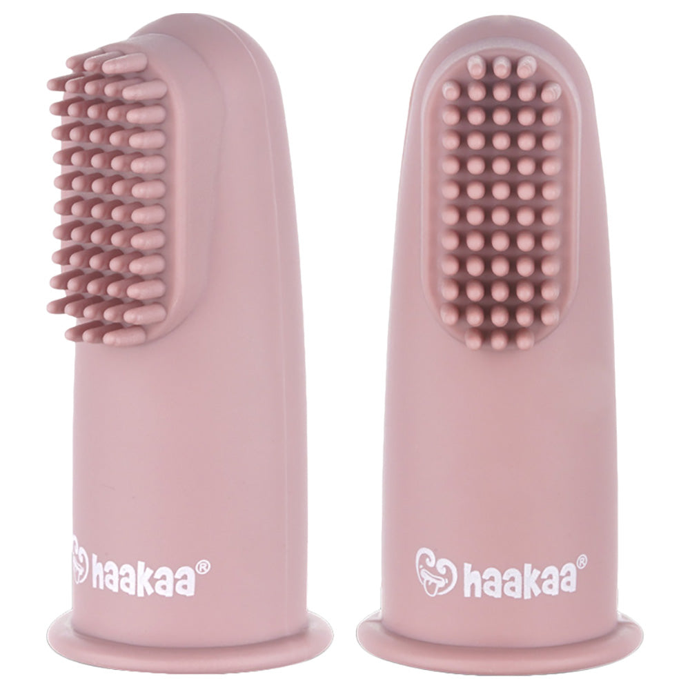 Haakaa Silicone Finger Toothbrush - Blush