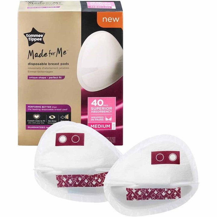 Tommee Tippee Made for Me Disposable Breast Pads (40 pieces) - Medium