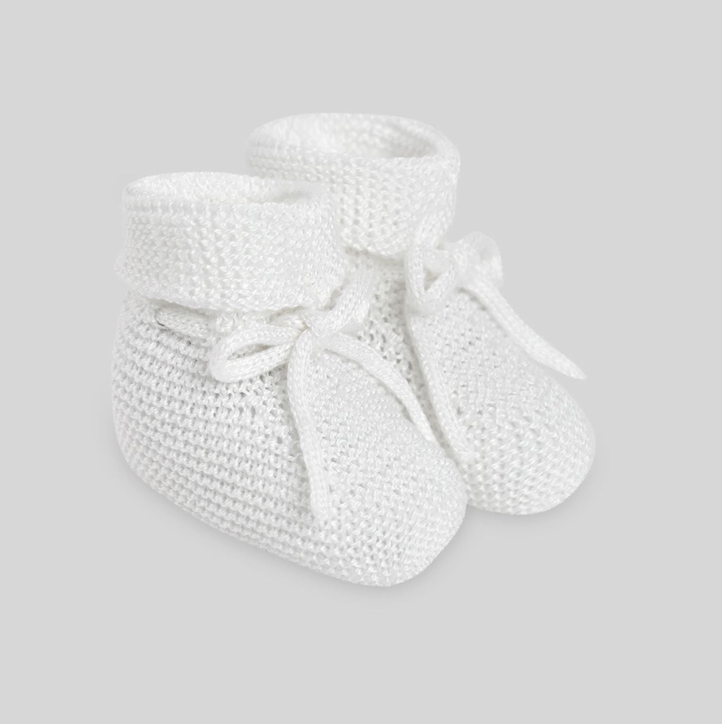 Paz Rodriguez 2-Piece (Romper, Knitted Shoes) Gift Set - Grey & White