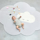 Baby playing on Quut Playmat Large - Pearl Grey