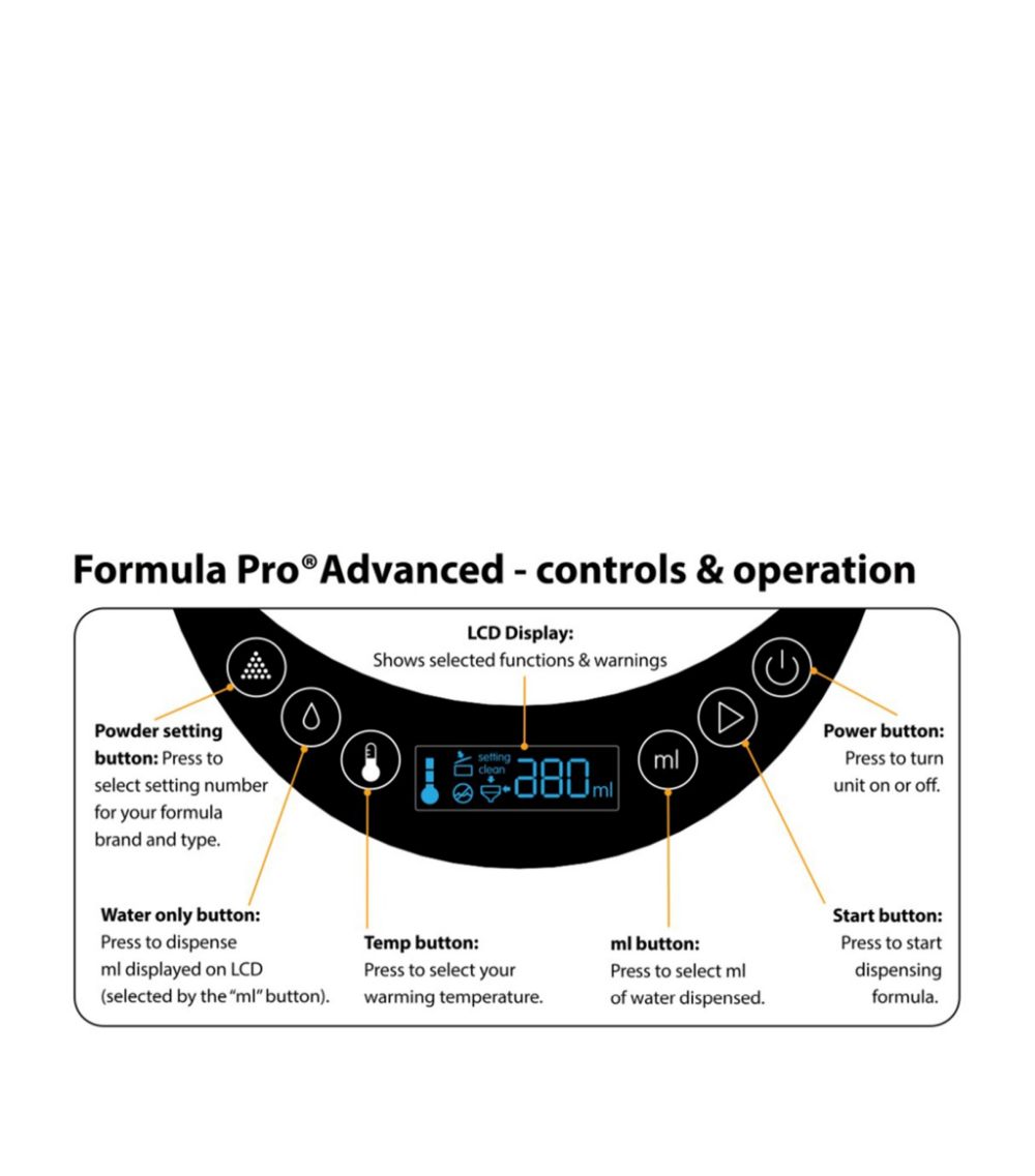 Baby brezza formula pro advanced cheap powder settings