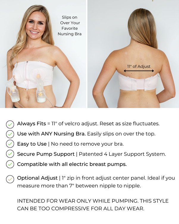 Simple Wishes Adjustable Hands Free Pumping Bra - Pink