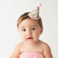 Baby Girl Glitter Gold & Baby Pink Tiny Hat - 1/2